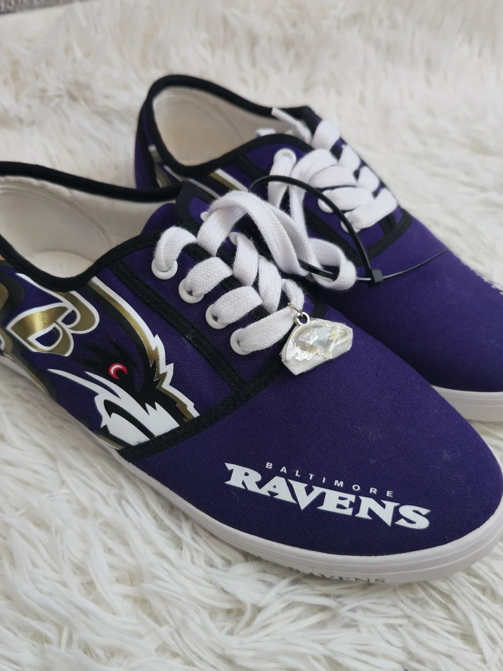 Baltimore Ravens Women's Purple Logo Canvas Sneakers